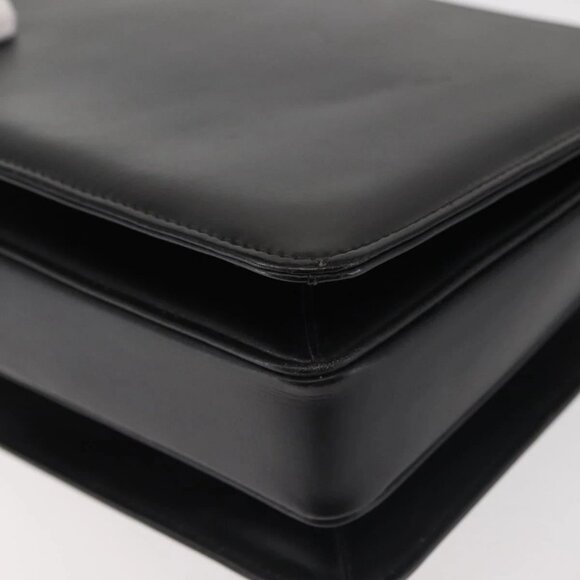 GUCCI Shoulder Bag Leather Black Gold Auth BA5763 - Picture 5 of 16